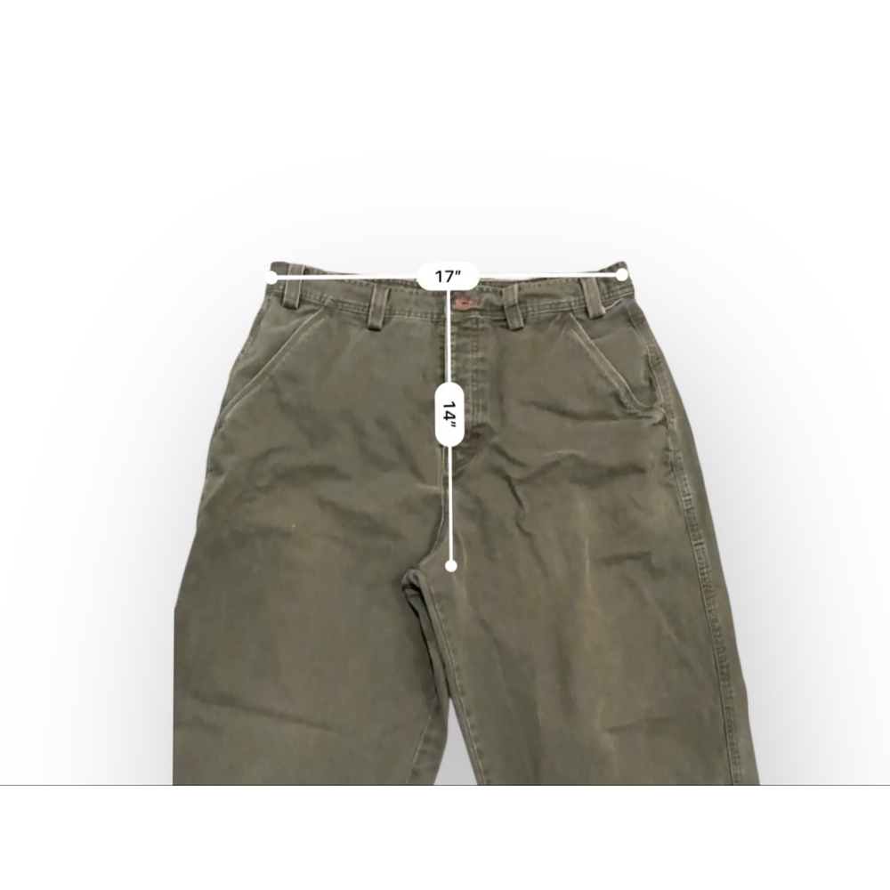 Vtg Y2K The North Face Men’s Olive Green Cotton Canvas Pants Size 34 Outdoor​ - Picture 3 of 10